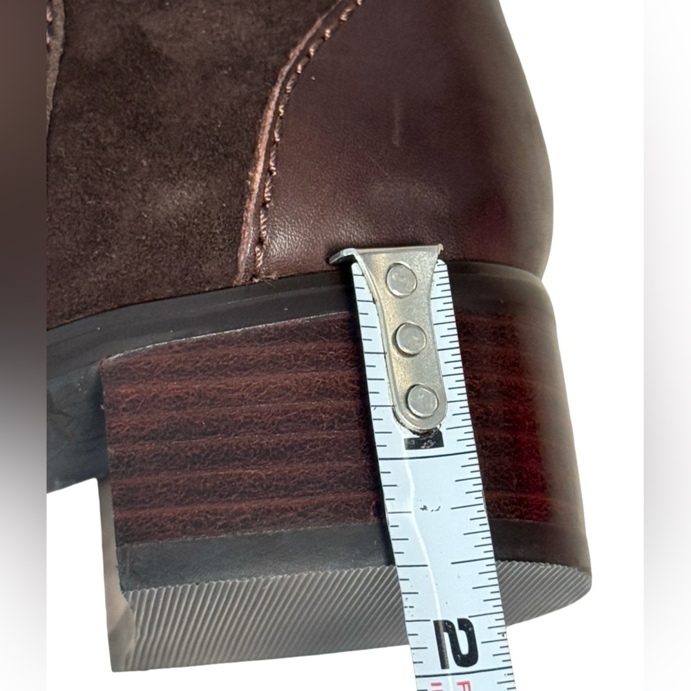Etienne Aigner Brown Knee-High suede and leather Women's Boots size 6 New - Picture 9 of 14